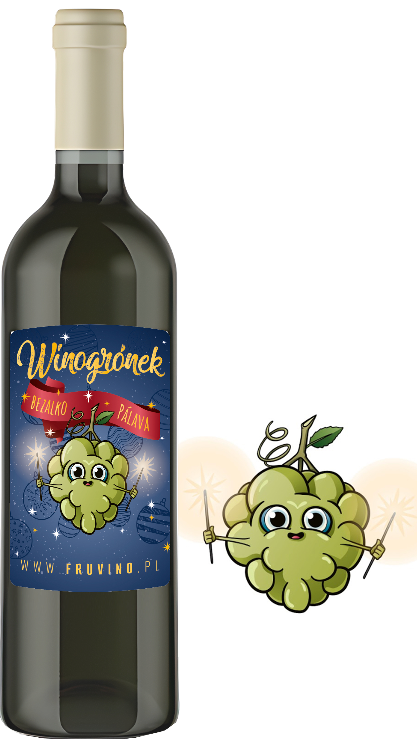 Wínogrónek swiateczny 0,75l Bezalko Pálava 0% alk.