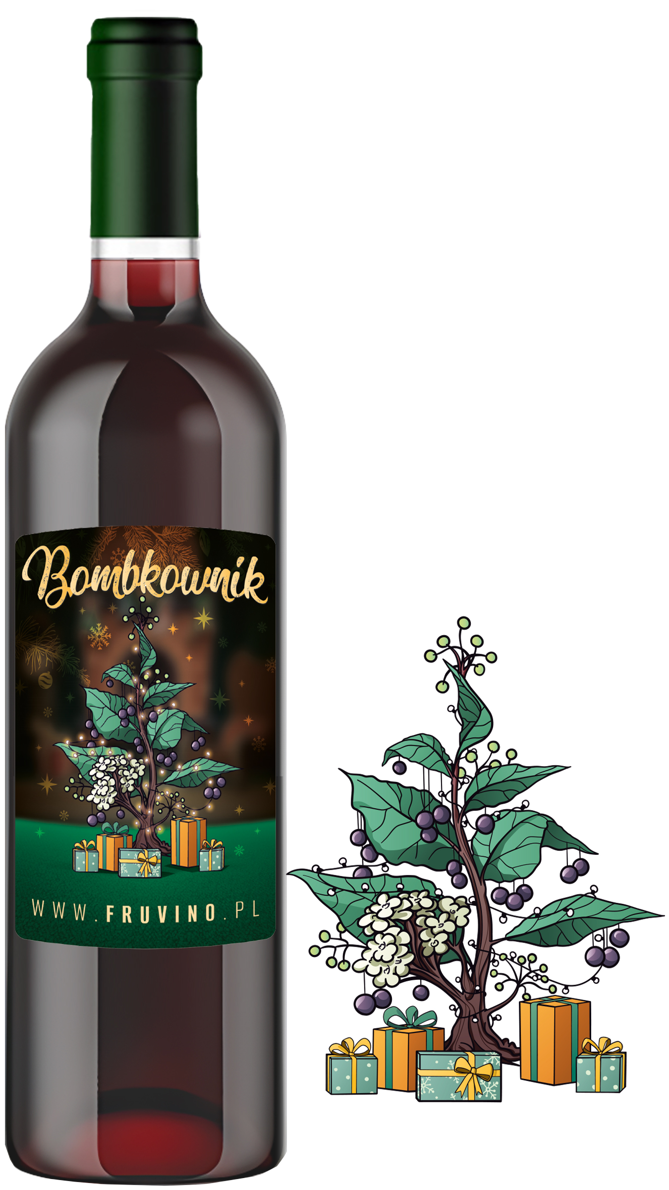 Bombkowník 0,75l  Specjał z owoców czarnego bzu 14% alk.