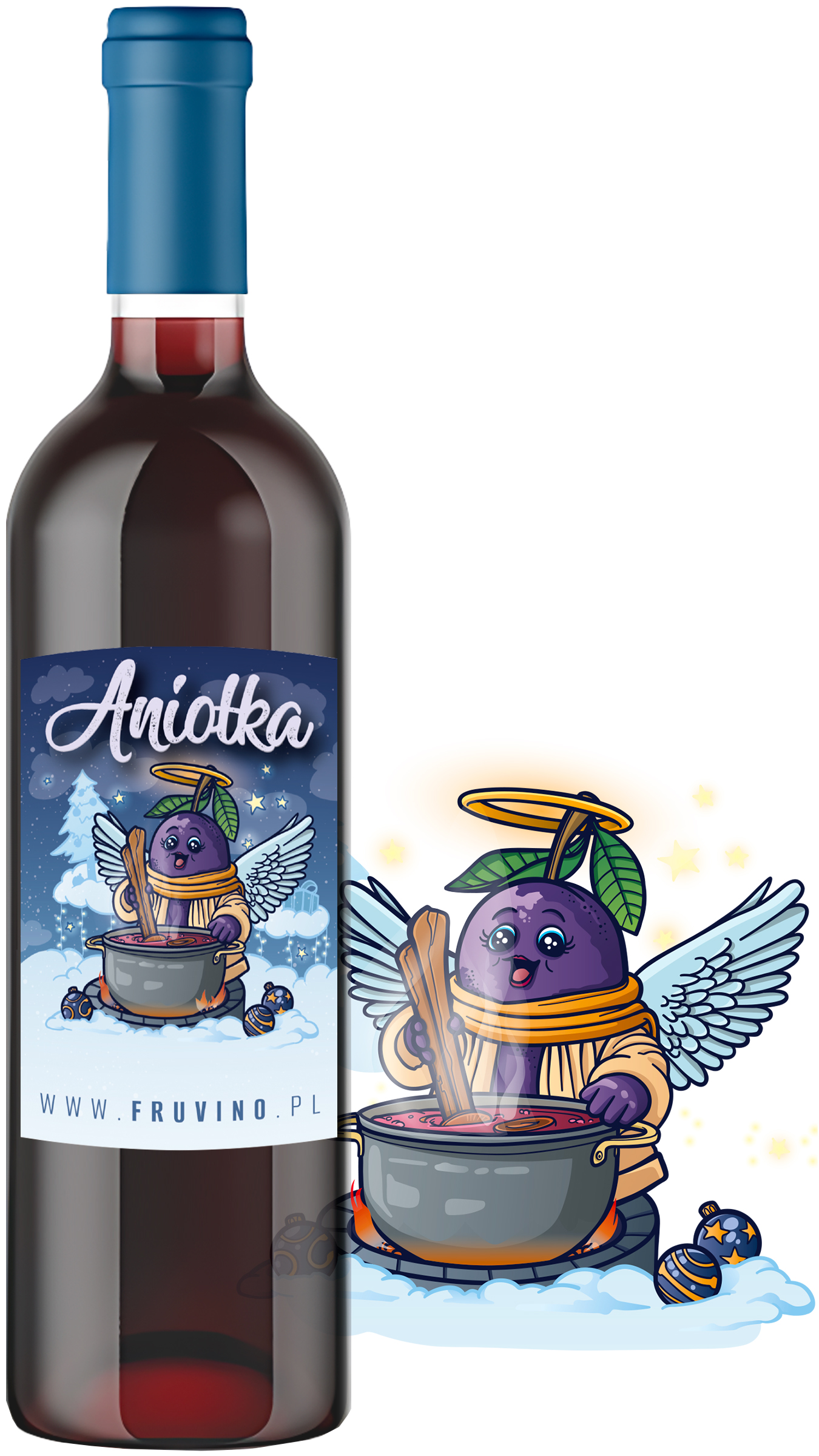 Aniołka 0,75l  Śliwkowy specjał z cynamonem | 12% alk.