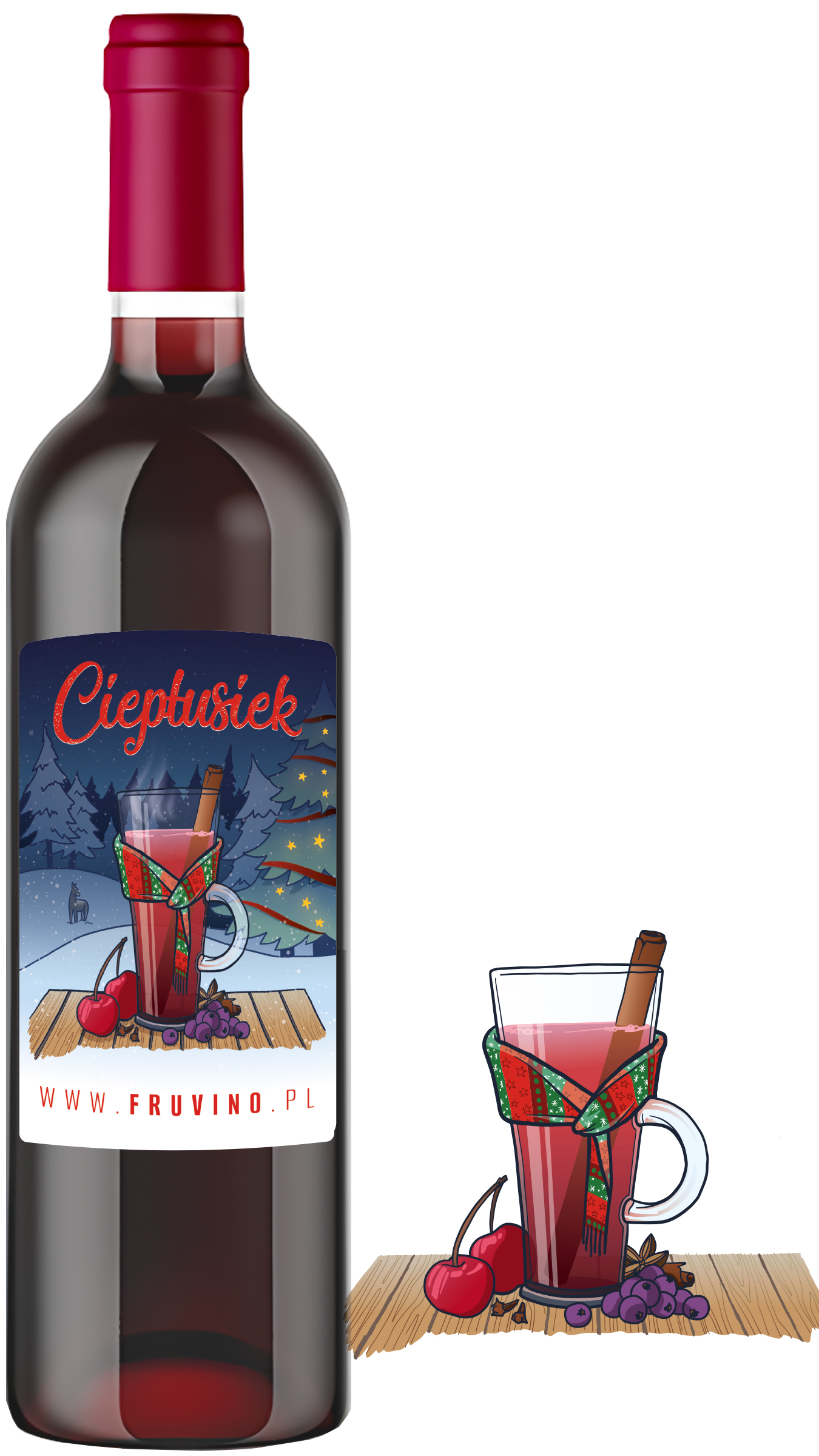 Cieplusiek 0,75l  Świąteczny grzaniec 11% alk.