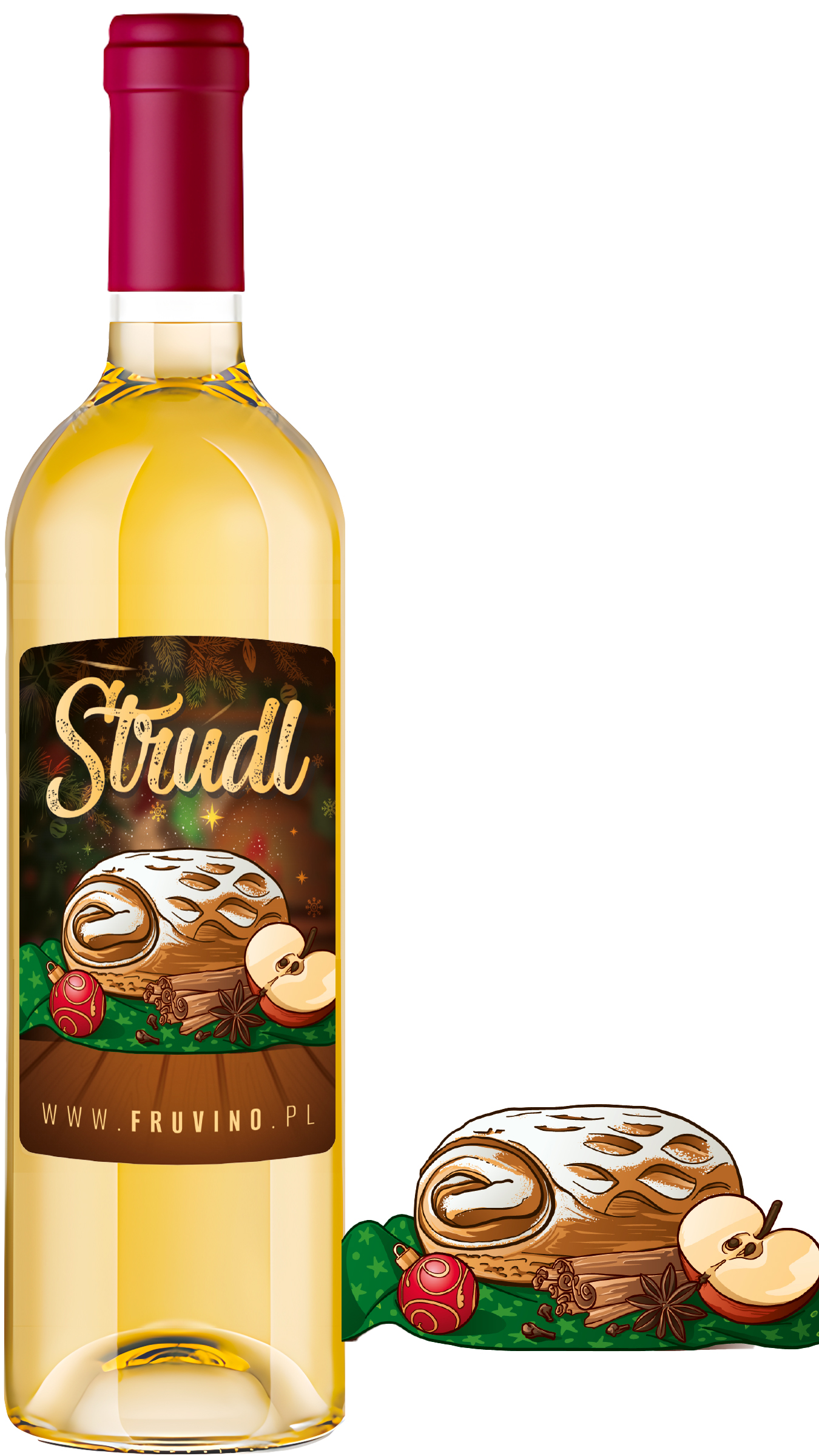 Strudl 0,75l  Jabłko specjalne z cynamonem | 11,5% alk.